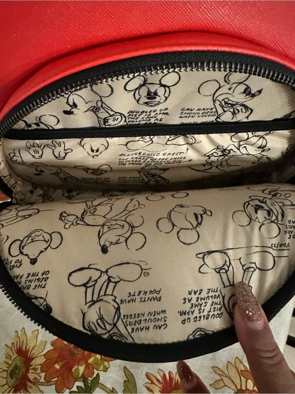 Disney Red Kids Backpack with Mickey Ears